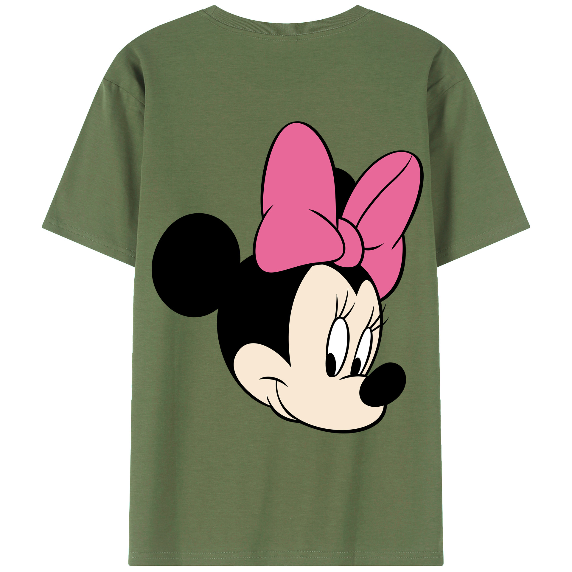 ミッキーマウス Mickey Mouse 綿100％ メンズ半袖Tシャツ（バックプリント） 通気性